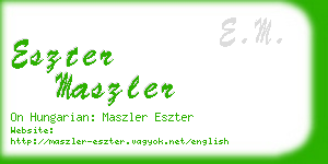 eszter maszler business card